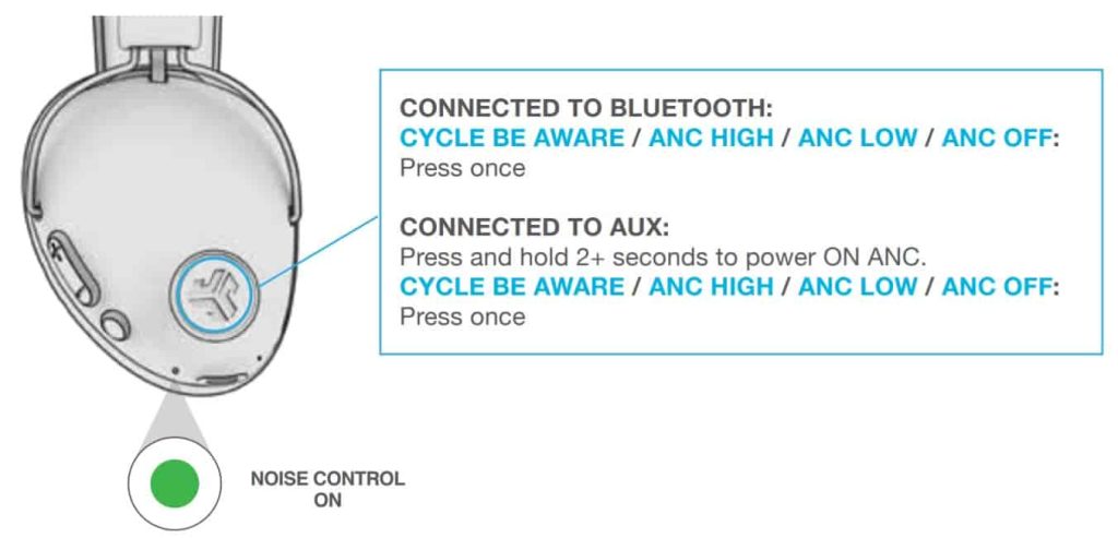 JLAB Studio Pro ANC Over Ear Wireless Headphones ACTIVE NOISE CONTROL
