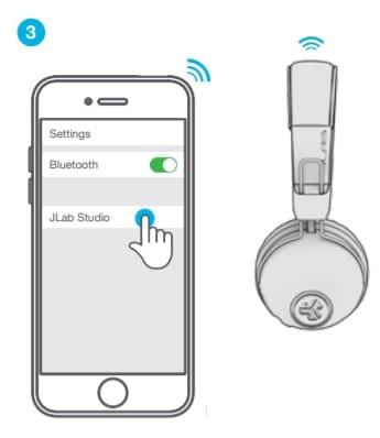 JLab Studio Wireless On Ear Headphones FIRST TIME SETUP BLUETOOTH PAIRING