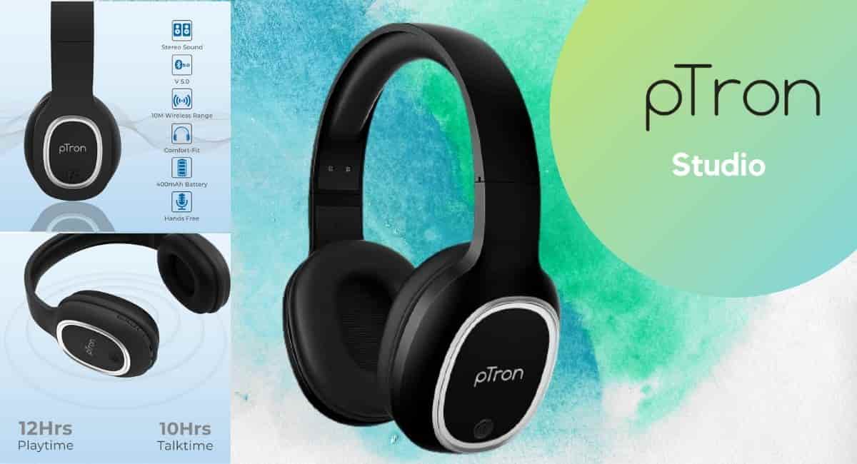 pTron Studio Wireless Headphones