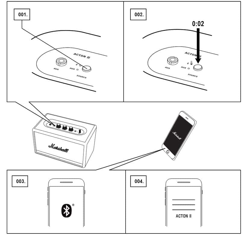 Marshall Acton 2 Bluetooth Speaker Pairing