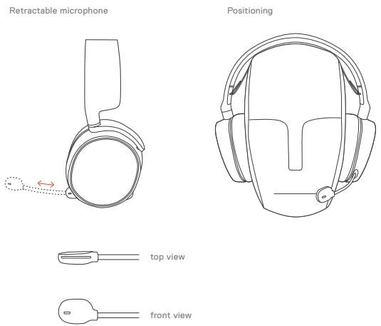 Steelseries Arctis 3 Bluetooth Gaming Headset MICROPHONE