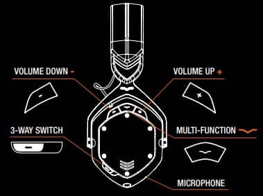 V Moda Crossfade Wireless Headphones WIRELESS MODE