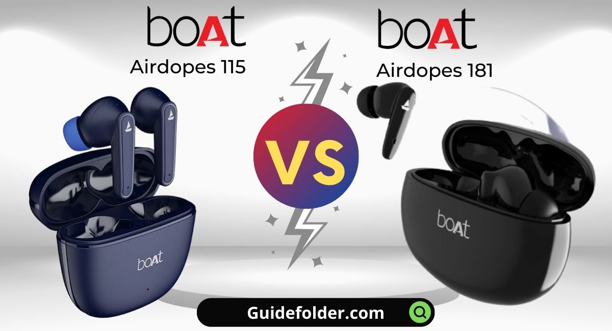 boAt Airdopes 115 vs 181 Comparison