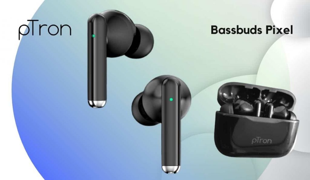 pTron Bassbuds Pixel earbuds