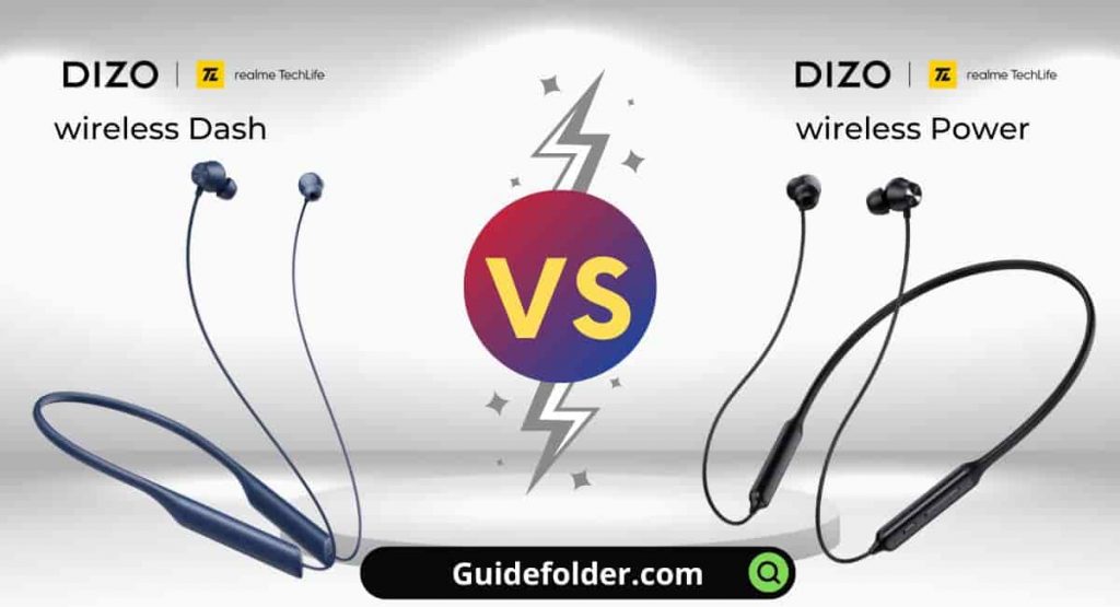 DIZO wireless dash vs DIZO wireless power comparison