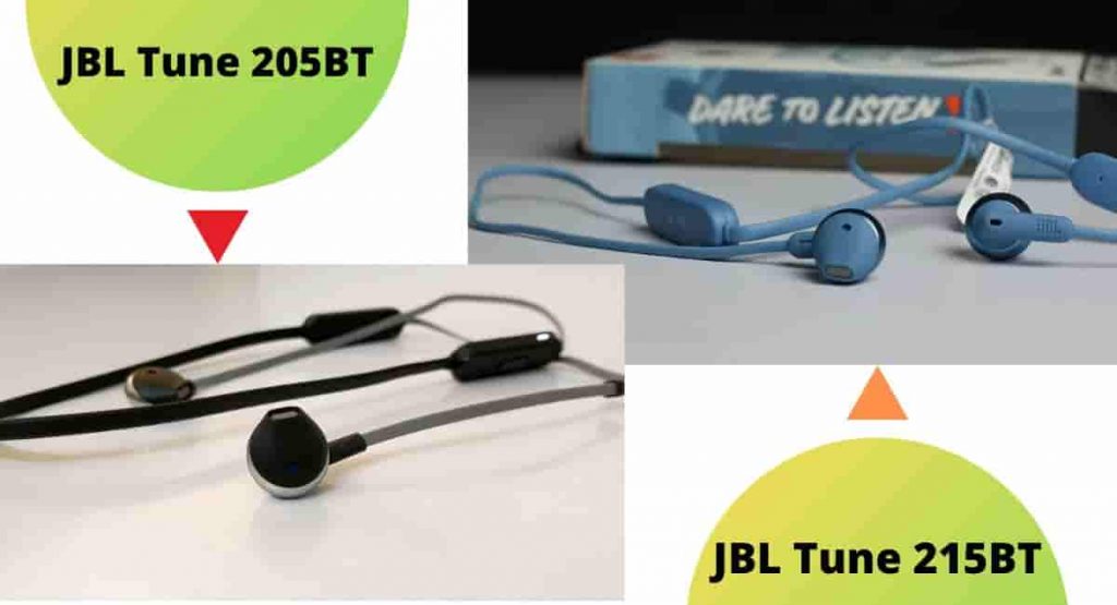 JBL Tune 205BT vs JBL Tune 215BT Build Quality showing