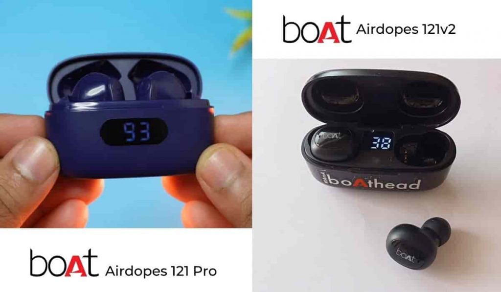Comparing the main aspects between boAt Airdopes 121 Pro vs 121v2