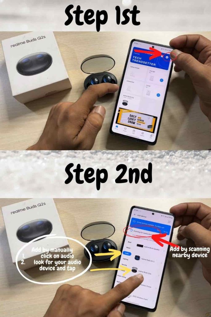 How to Add the device to the realme Link App on Android and iPhone Smartphones