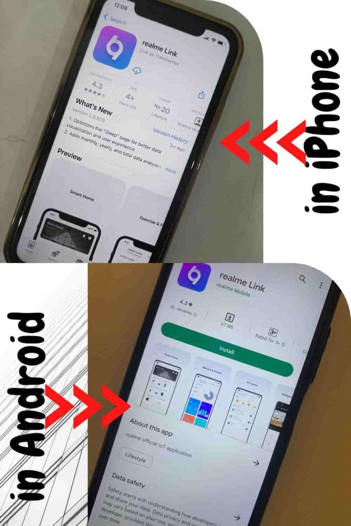 Download the realme Link App on Android or iPhone Smartphone