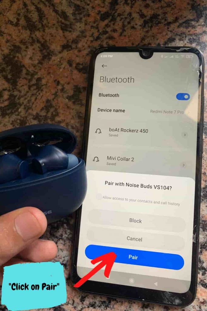 Pair noise Buds vs104 with Android Smartphone