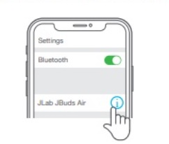 Forgetting JLab JBuds Air from Bluetooth Device