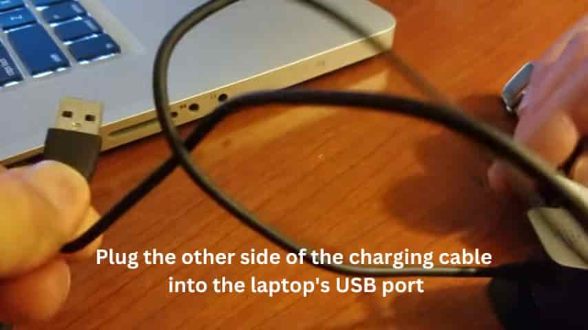 Plugin the Charging Cable