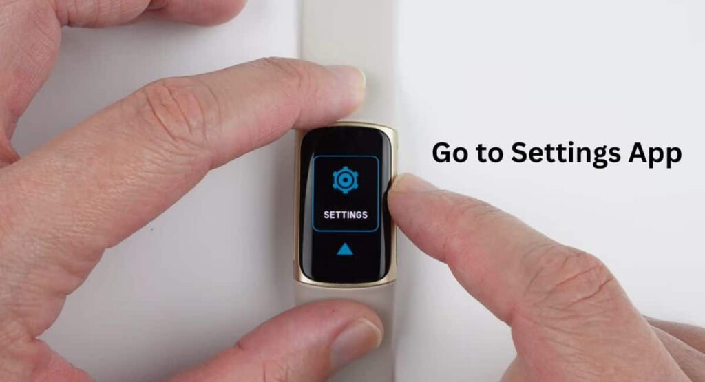 Got to Settings App in Fitbit Charge 5